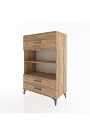 Hyperion Dolap 2 Raflı 3 Çekmeceli 88x44x134 Çam-Çam