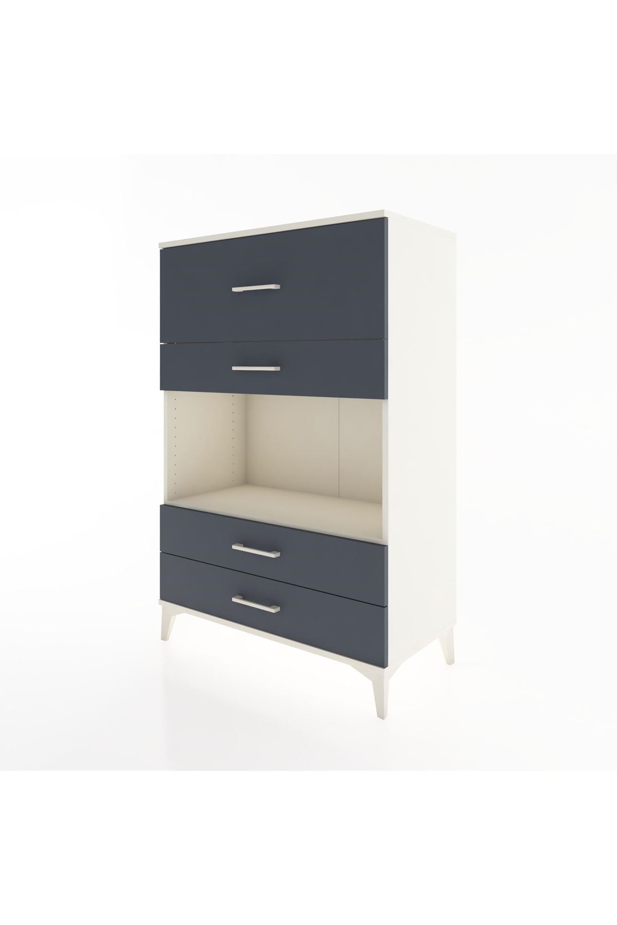 Hyperion Dolap Tek Raflı 4 Çekmeceli 88x44x134 - S51M050V2B