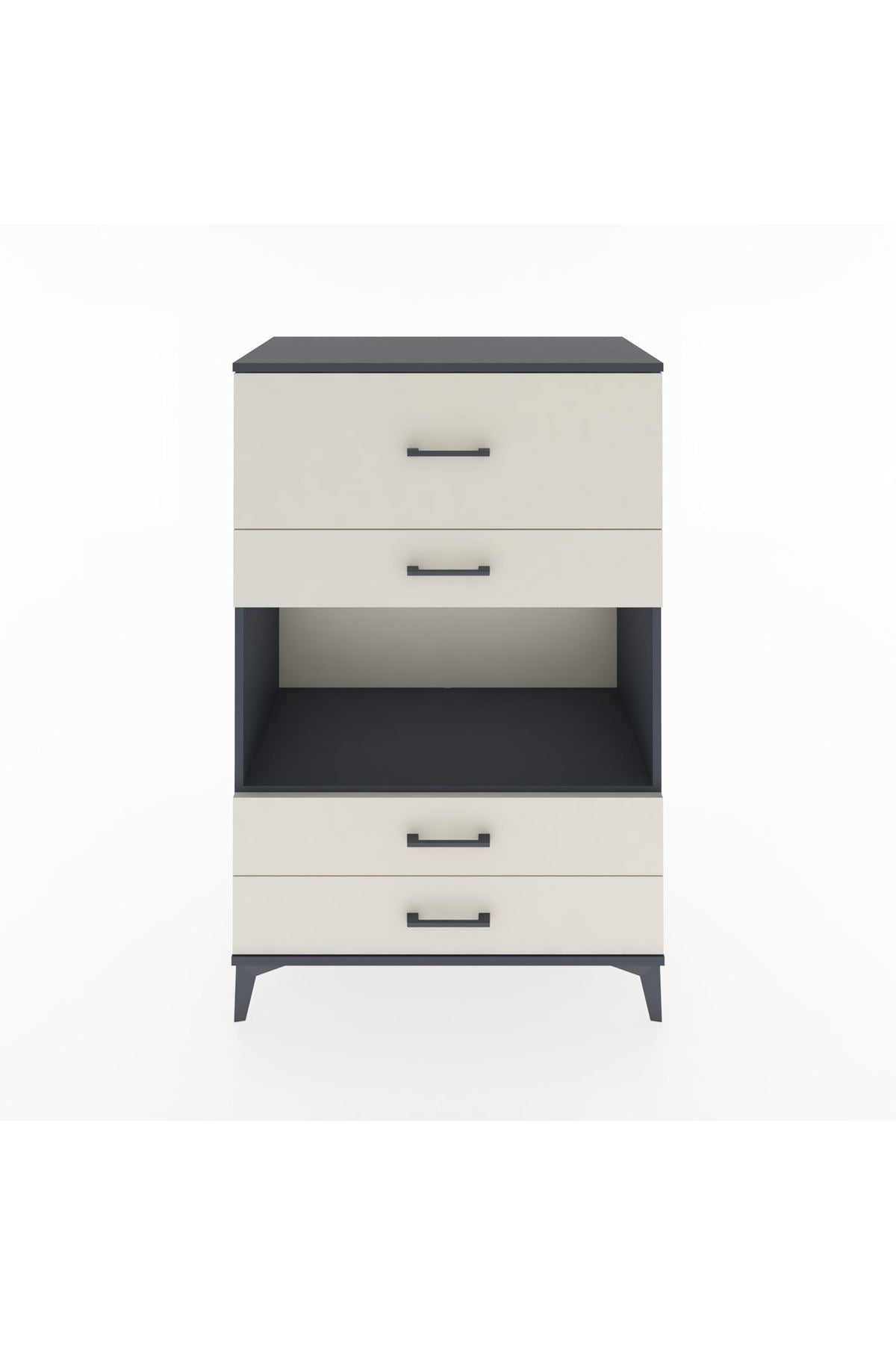 Hyperion Dolap Tek Raflı 4 Çekmeceli 88x44x134 - S51M050V4B