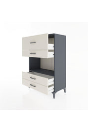 Hyperion Dolap Tek Raflı 4 Çekmeceli 88x44x134 - S51M050V4B