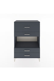 Hyperion Dolap Tek Raflı 4 Çekmeceli 88x44x134 Antrasit-Antrasit