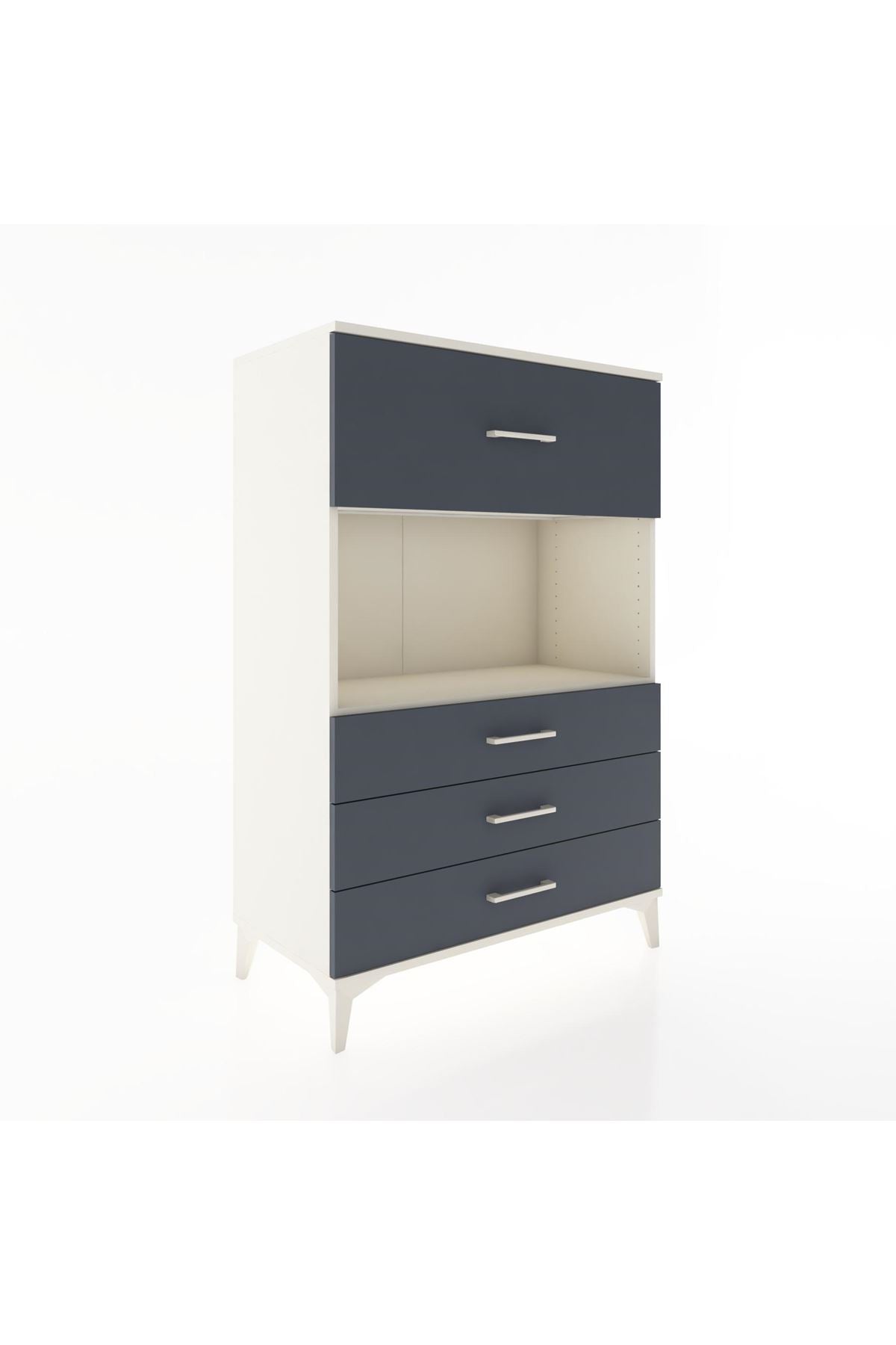 Hyperion Dolap Tek Raflı 4 Çekmeceli 88x44x134 - S51M051V2B