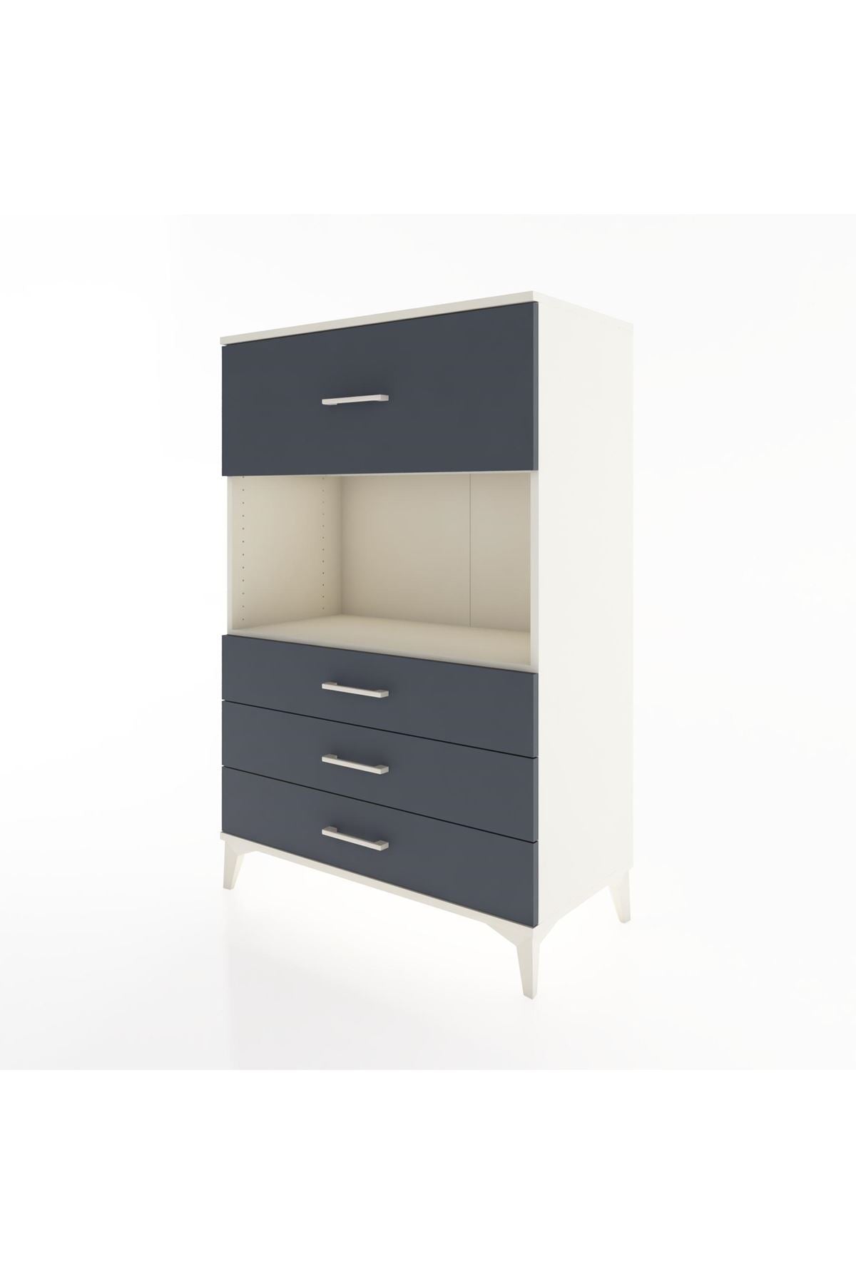 Hyperion Dolap Tek Raflı 4 Çekmeceli 88x44x134 - S51M051V2B