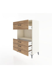 Hyperion Dolap Tek Raflı 4 Çekmeceli 88x44x134 - S51M051V3B