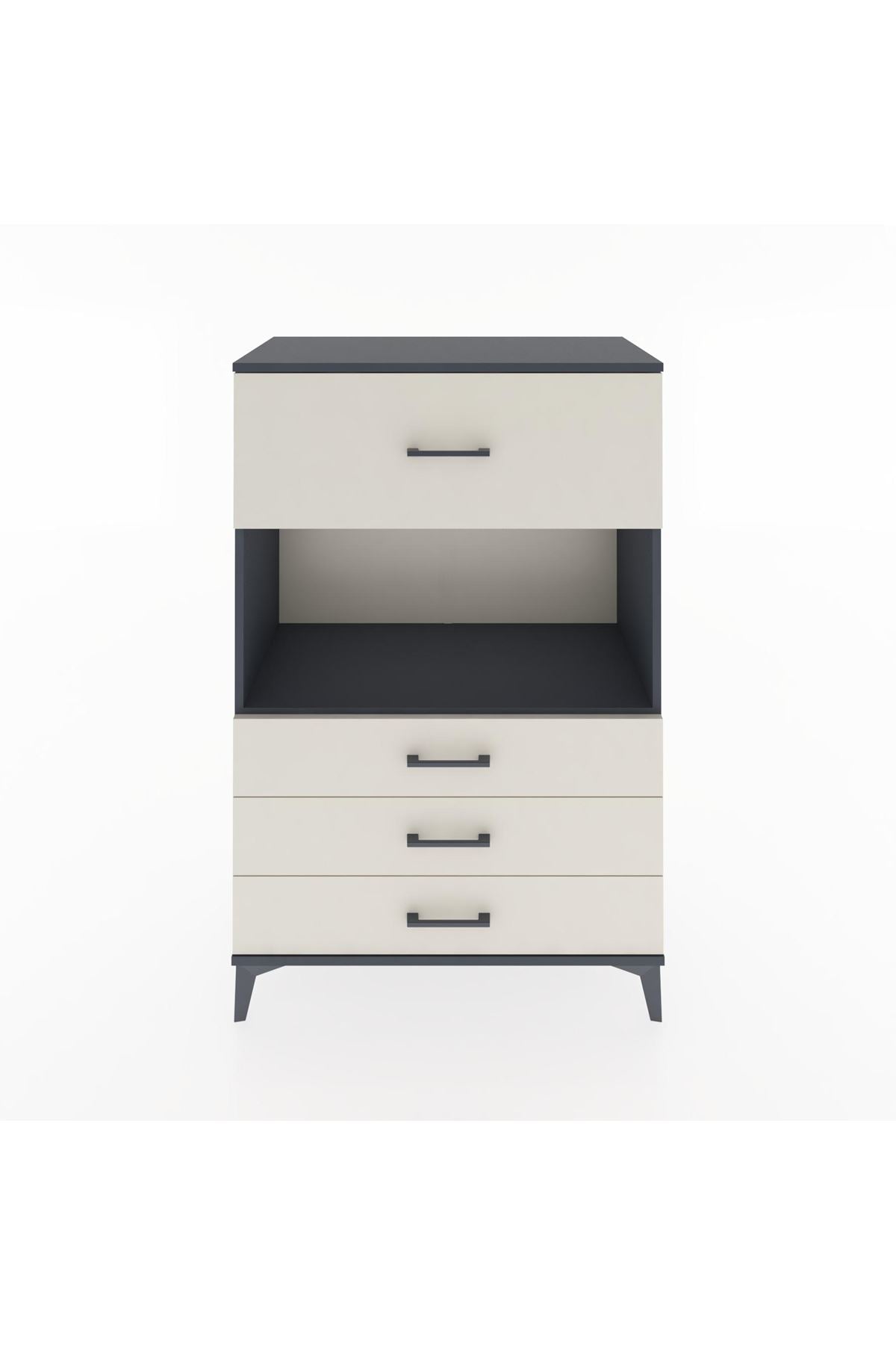 Hyperion Dolap Tek Raflı 4 Çekmeceli 88x44x134 - S51M051V4B
