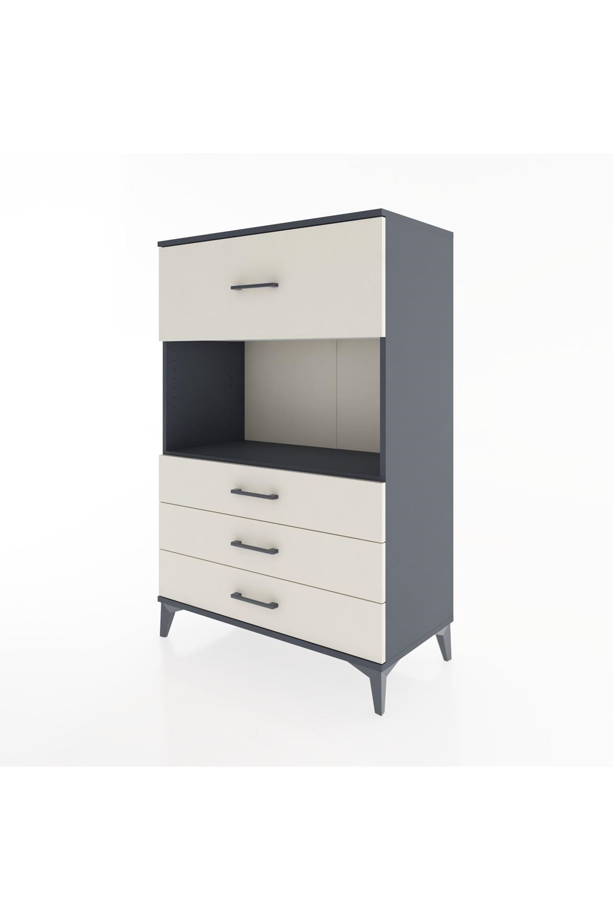 Hyperion Dolap Tek Raflı 4 Çekmeceli 88x44x134 - S51M051V4B