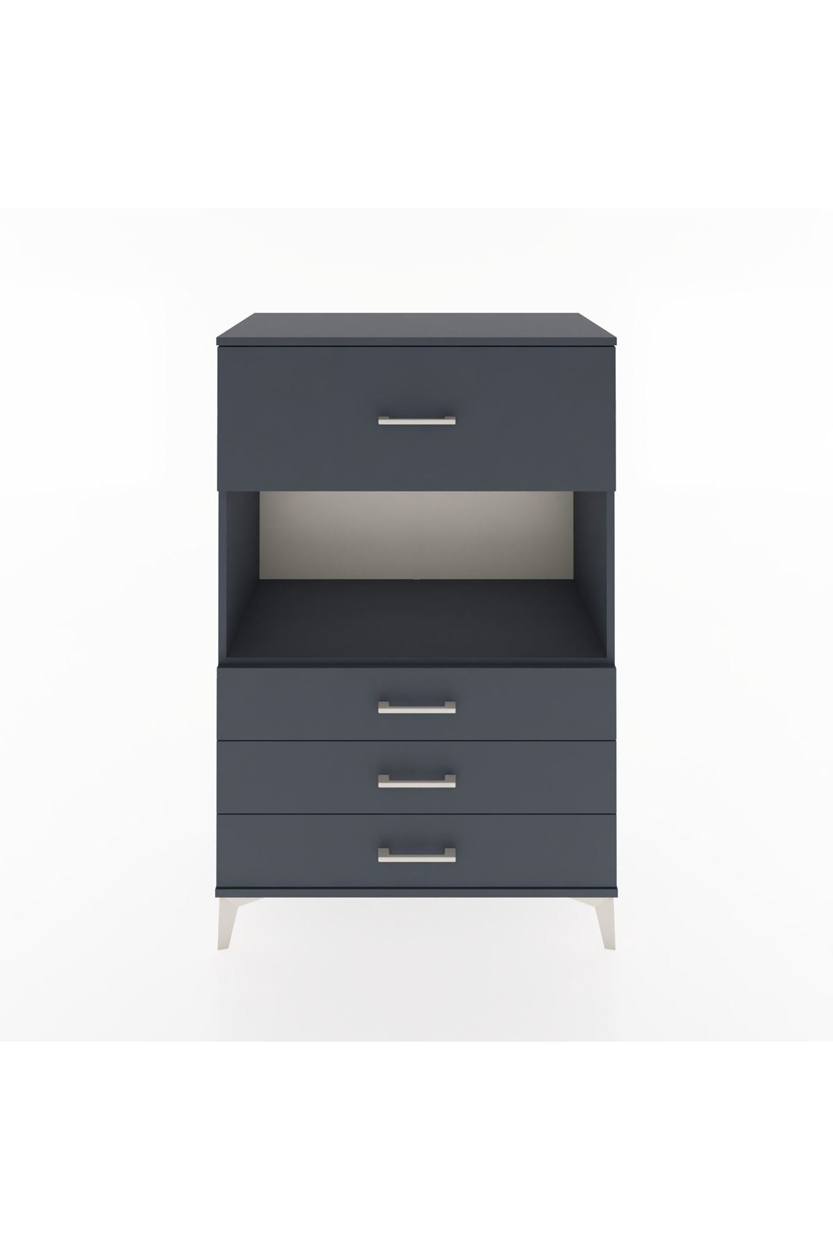 Hyperion Dolap Tek Raflı 4 Çekmeceli 88x44x134 - S51M051V5B