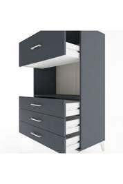 Hyperion Dolap Tek Raflı 4 Çekmeceli 88x44x134 - S51M051V5B