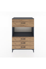 Hyperion Dolap Tek Raflı 4 Çekmeceli 88x44x134 - S51M051V6B