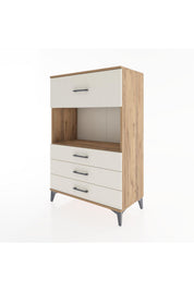 Hyperion Dolap Tek Raflı 4 Çekmeceli 88x44x134 - S51M051V7B