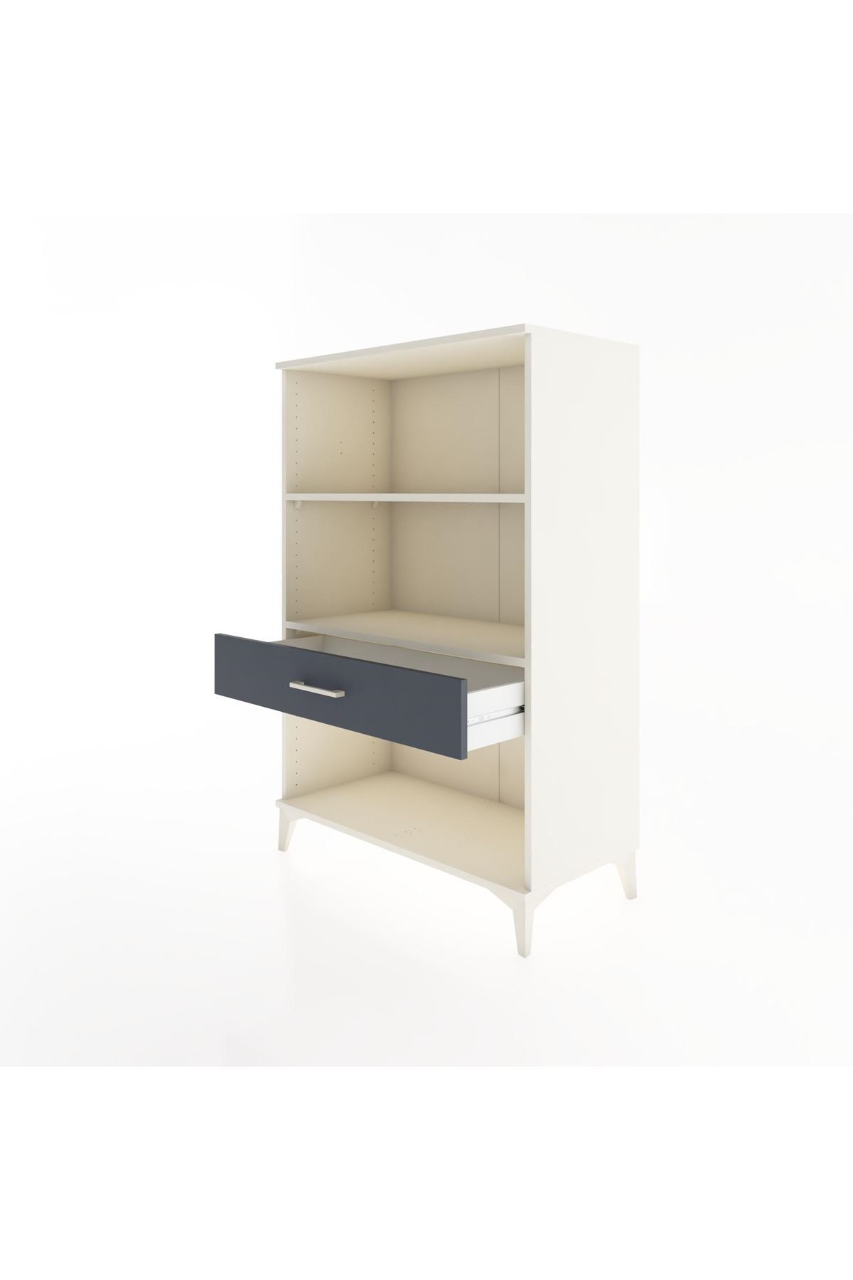 Hyperion Dolap 2 Raflı Tek Çekmeceli 88x44x134 Aytaşı-Antrasit