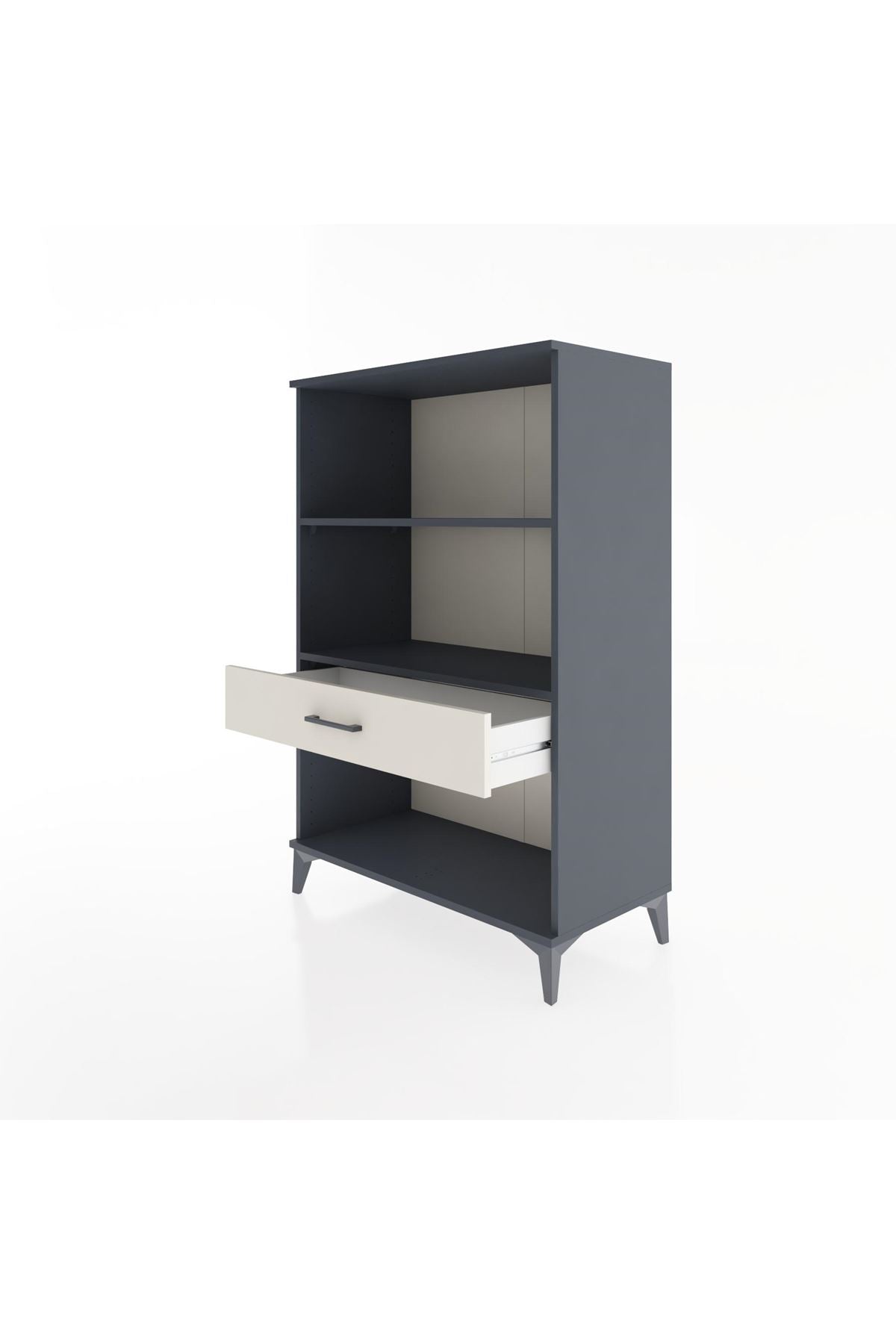 Hyperion Dolap 2 Raflı Tek Çekmeceli 88x44x134 Antrasit-Aytaşı