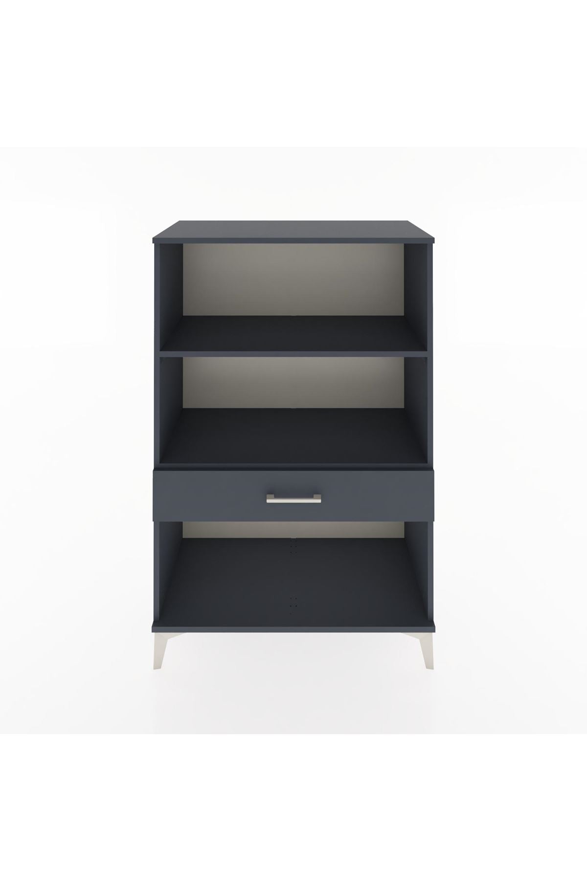 Hyperion Dolap 2 Raflı Tek Çekmeceli 88x44x134 Antrasit-Antrasit