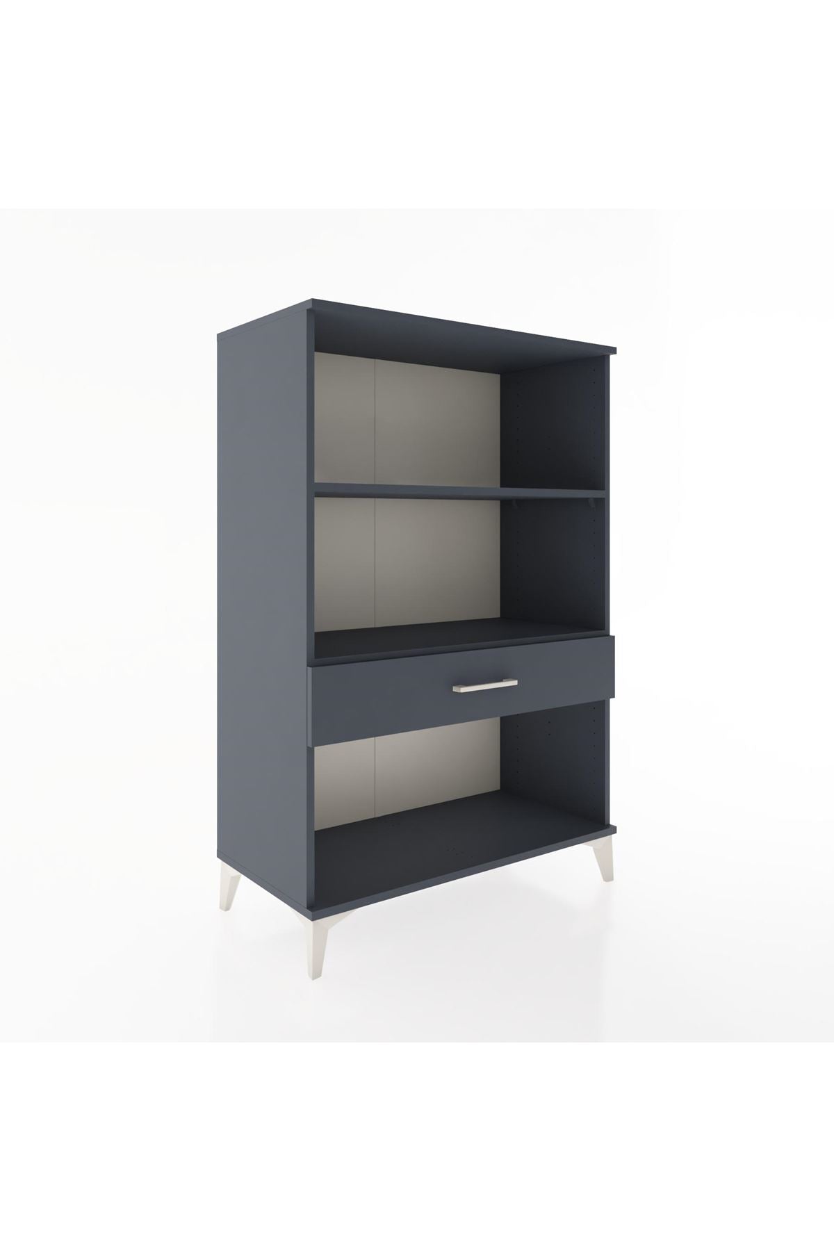 Hyperion Dolap 2 Raflı Tek Çekmeceli 88x44x134 Antrasit-Antrasit