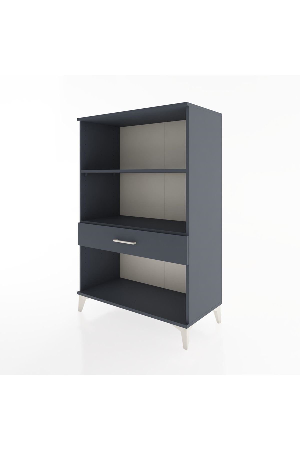 Hyperion Dolap 2 Raflı Tek Çekmeceli 88x44x134 Antrasit-Antrasit