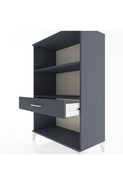 Hyperion Dolap 2 Raflı Tek Çekmeceli 88x44x134 Antrasit-Antrasit