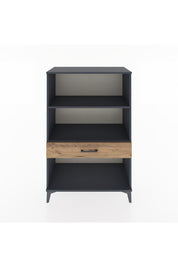 Hyperion Dolap 2 Raflı Tek Çekmeceli 88x44x134 Antrasit-Çam