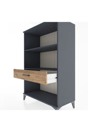 Hyperion Dolap 2 Raflı Tek Çekmeceli 88x44x134 Antrasit-Çam