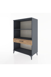 Hyperion Dolap 2 Raflı Tek Çekmeceli 88x44x134 Antrasit-Çam