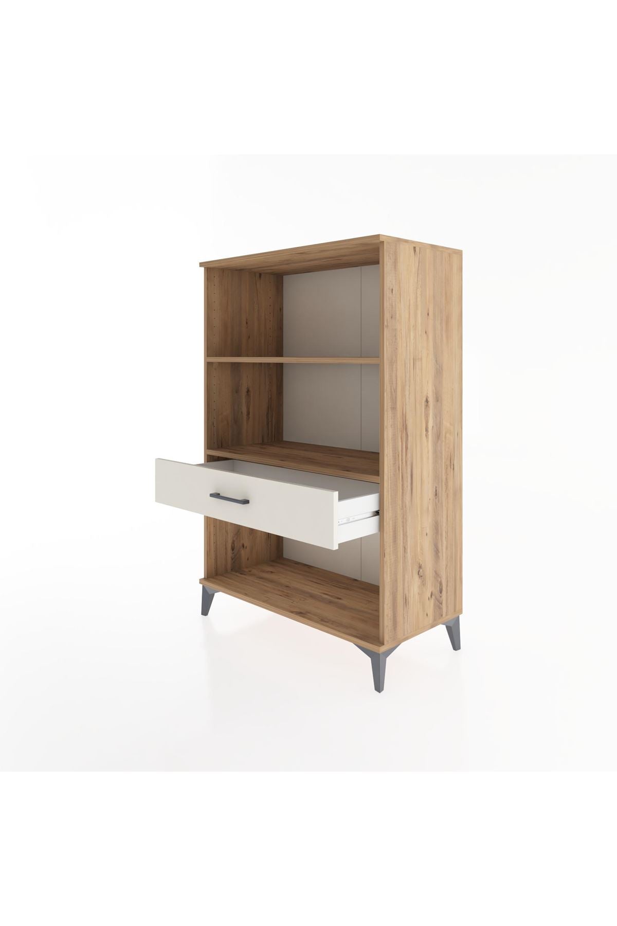 Hyperion Dolap 2 Raflı Tek Çekmeceli 88x44x134 Çam-Aytaşı