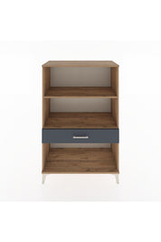 Hyperion Dolap 2 Raflı Tek Çekmeceli 88x44x134 Çam-Antrasit