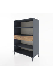 Hyperion Dolap 3 Raflı Tek Çekmeceli 88x44x134 Antrasit-Çam