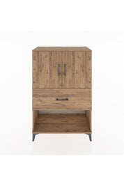 Hyperion Dolap 2 Raflı Tek Çekmeceli 2 Kapaklı 88x44x134 Çam-Çam