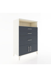 Hyperion Dolap Tek Raflı 3 Çekmeceli 2 Kapaklı 88x44x134 - S51M019V2B