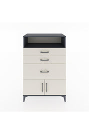 Hyperion Dolap Tek Raflı 3 Çekmeceli 2 Kapaklı 88x44x134 Antrasit-Aytaşı