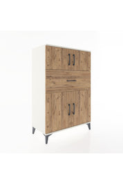 Hyperion Dolap 2 Raflı Tek Çekmeceli 4 Kapaklı 88x44x134 Aytaşı-Çam