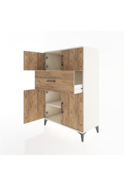 Hyperion Dolap 2 Raflı Tek Çekmeceli 4 Kapaklı 88x44x134 Aytaşı-Çam