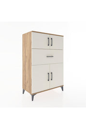 Hyperion Dolap 2 Raflı Tek Çekmeceli 4 Kapaklı 88x44x134 Çam-Aytaşı