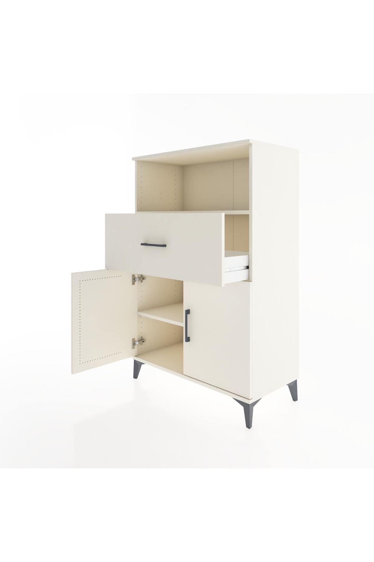 Hyperion Dolap 2 Raflı Tek Çekmeceli 2 Kapaklı 88x44x134 Aytaşı-Aytaşı