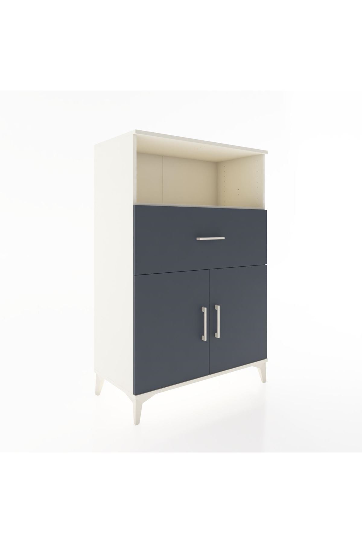 Hyperion Dolap 2 Raflı Tek Çekmeceli 2 Kapaklı 88x44x134 Aytaşı-Antrasit