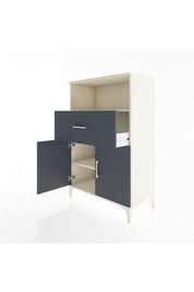 Hyperion Dolap 2 Raflı Tek Çekmeceli 2 Kapaklı 88x44x134 Aytaşı-Antrasit