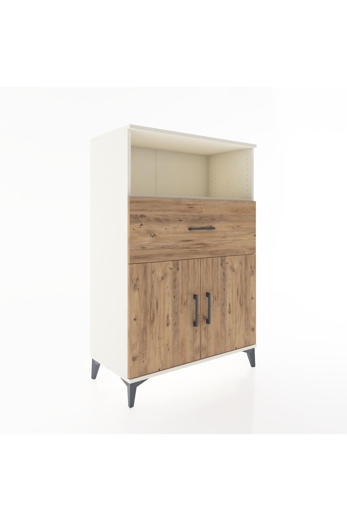 Hyperion Dolap 2 Raflı Tek Çekmeceli 2 Kapaklı 88x44x134 Aytaşı-Çam