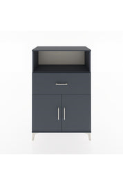 Hyperion Dolap 2 Raflı Tek Çekmeceli 2 Kapaklı 88x44x134 Antrasit-Antrasit