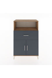 Hyperion Dolap 2 Raflı Tek Çekmeceli 2 Kapaklı 88x44x134 Çam-Antrasit