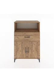 Hyperion Dolap 2 Raflı Tek Çekmeceli 2 Kapaklı 88x44x134 Çam-Çam