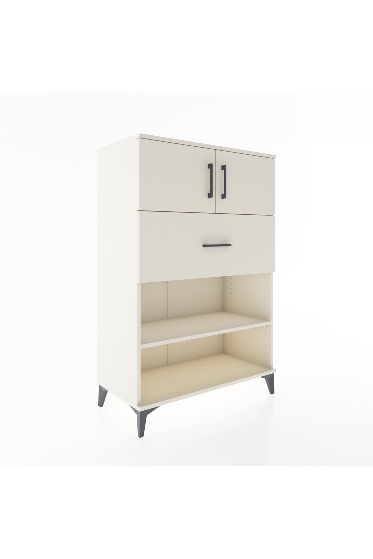 Hyperion Dolap 2 Raflı Tek Çekmeceli 2 Kapaklı 88x44x134 Aytaşı-Aytaşı