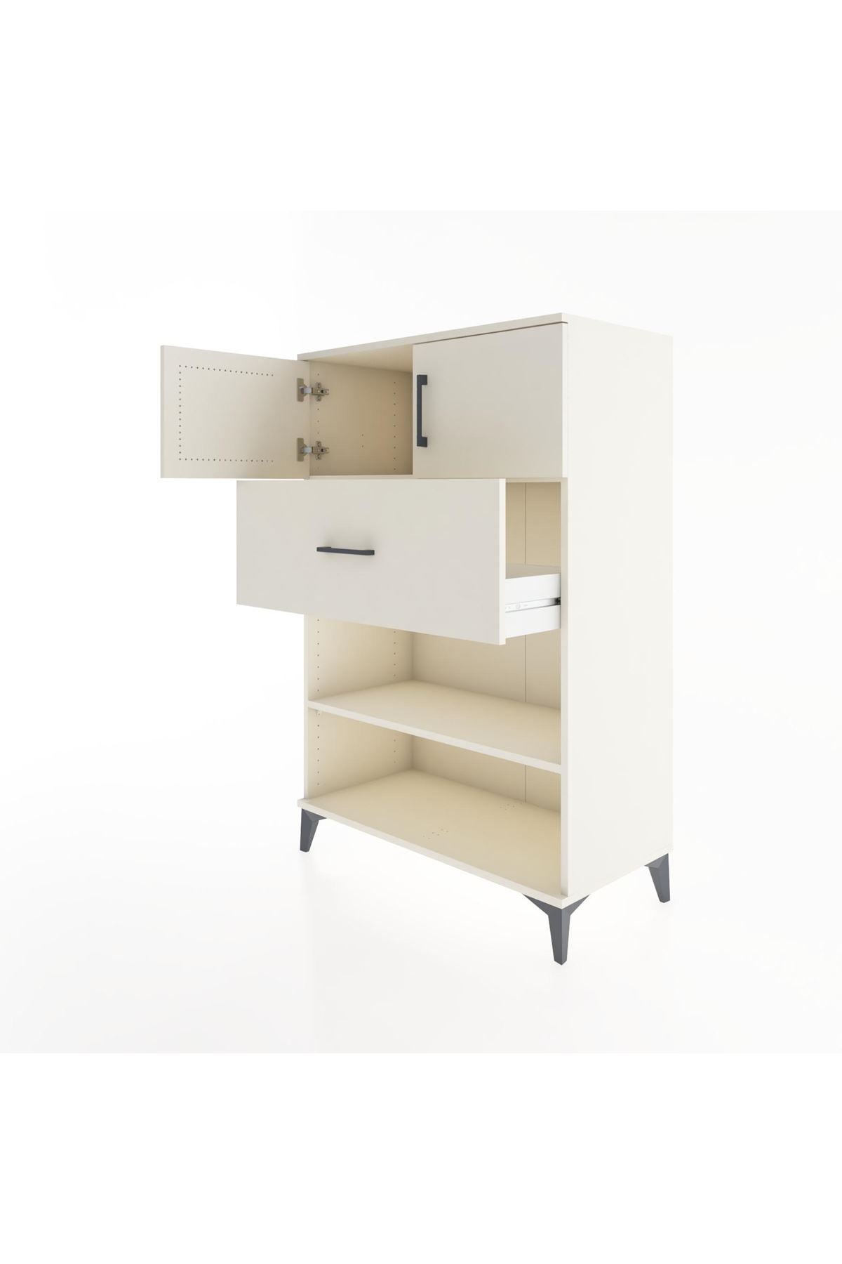 Hyperion Dolap 2 Raflı Tek Çekmeceli 2 Kapaklı 88x44x134 Aytaşı-Aytaşı