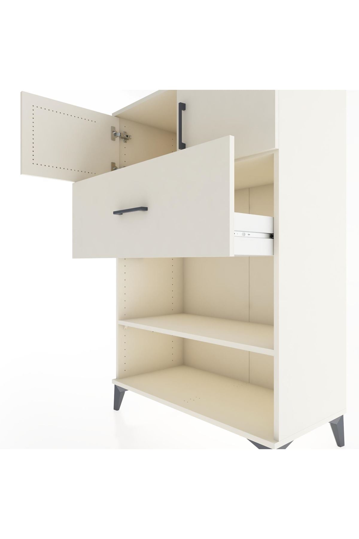 Hyperion Dolap 2 Raflı Tek Çekmeceli 2 Kapaklı 88x44x134 Aytaşı-Aytaşı