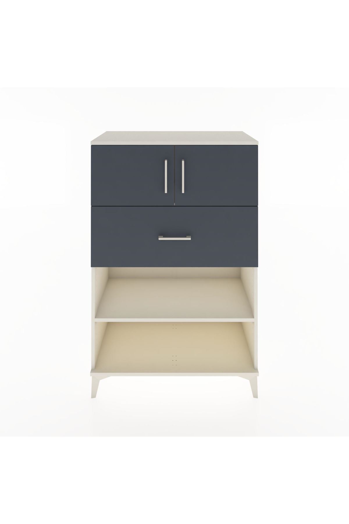 Hyperion Dolap 2 Raflı Tek Çekmeceli 2 Kapaklı 88x44x134 Aytaşı-Antrasit