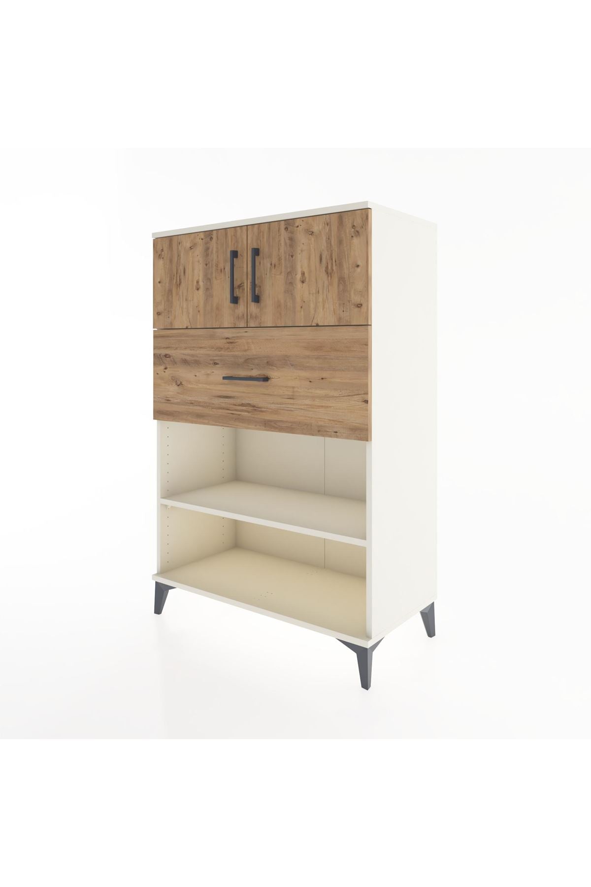 Hyperion Dolap 2 Raflı Tek Çekmeceli 2 Kapaklı 88x44x134 Aytaşı-Çam