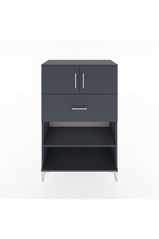 Hyperion Dolap 2 Raflı Tek Çekmeceli 2 Kapaklı 88x44x134 Antrasit-Antrasit