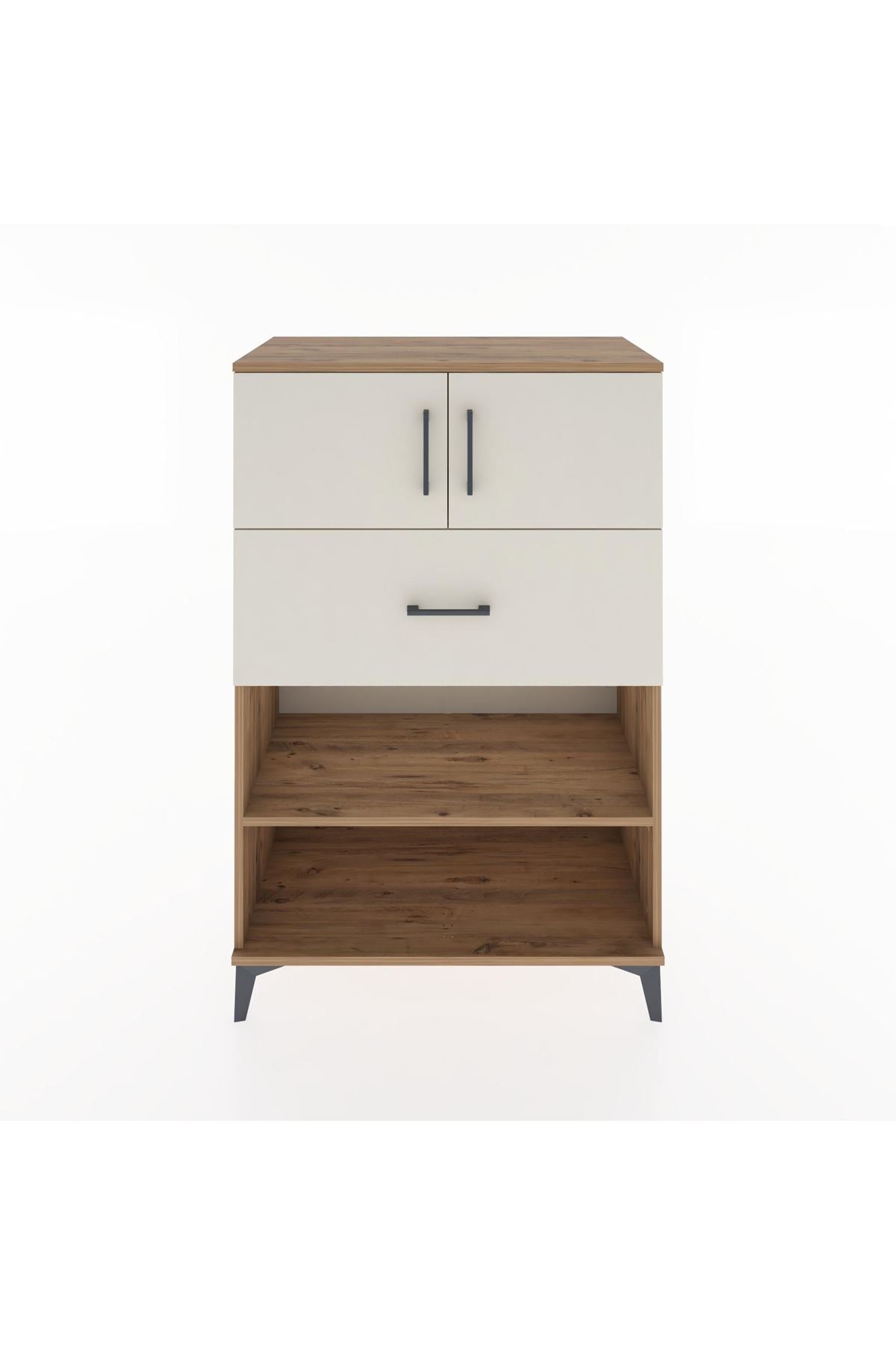 Hyperion Dolap 2 Raflı Tek Çekmeceli 2 Kapaklı 88x44x134 Çam-Aytaşı