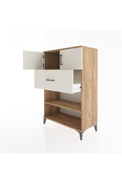 Hyperion Dolap 2 Raflı Tek Çekmeceli 2 Kapaklı 88x44x134 Çam-Aytaşı