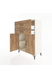 Hyperion Dolap Tek Raflı 2 Çekmeceli 2 Kapaklı 88x44x134 - S51M023V3B