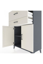 Hyperion Dolap Tek Raflı 2 Çekmeceli 2 Kapaklı 88x44x134 - S51M023V4B