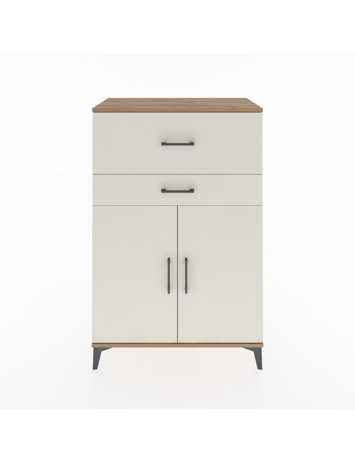 Hyperion Dolap Tek Raflı 2 Çekmeceli 2 Kapaklı 88x44x134 - S51M023V7B